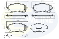 Sada brzdových platničiek kotúčovej brzdy COMLINE CBP33072