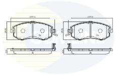 Sada brzdových platničiek kotúčovej brzdy COMLINE CBP33171
