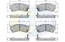 Sada brzdových platničiek kotúčovej brzdy COMLINE CBP3326