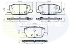 Sada brzdových platničiek kotúčovej brzdy COMLINE CBP33297