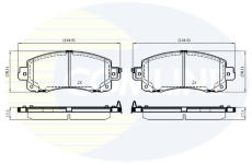 Sada brzdových platničiek kotúčovej brzdy COMLINE CBP33298