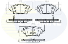 Sada brzdových platničiek kotúčovej brzdy COMLINE CBP33299