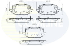 Sada brzdových platničiek kotúčovej brzdy COMLINE CBP33415