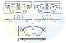 Sada brzdových platničiek kotúčovej brzdy COMLINE CBP33416