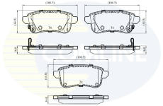 Sada brzdových platničiek kotúčovej brzdy COMLINE CBP33494