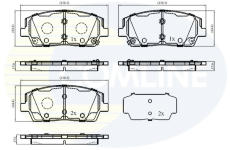 Sada brzdových platničiek kotúčovej brzdy COMLINE CBP33498
