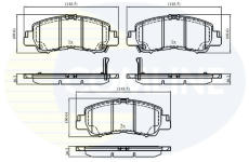Sada brzdových platničiek kotúčovej brzdy COMLINE CBP33499