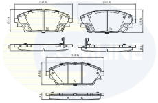 Sada brzdových platničiek kotúčovej brzdy COMLINE CBP33527