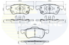 Sada brzdových platničiek kotúčovej brzdy COMLINE CBP33652
