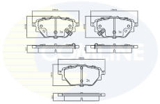 Sada brzdových platničiek kotúčovej brzdy COMLINE CBP33759
