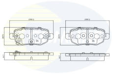 Sada brzdových platničiek kotúčovej brzdy COMLINE CBP33778