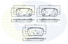 Sada brzdových platničiek kotúčovej brzdy COMLINE CBP33782