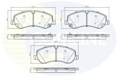 Sada brzdových platničiek kotúčovej brzdy COMLINE CBP33789