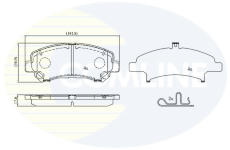 Sada brzdových platničiek kotúčovej brzdy COMLINE CBP33810