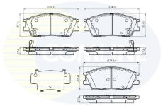 Sada brzdových platničiek kotúčovej brzdy COMLINE CBP33812