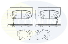 Sada brzdových platničiek kotúčovej brzdy COMLINE CBP33966