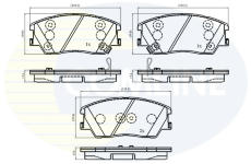 Sada brzdových platničiek kotúčovej brzdy COMLINE CBP33967