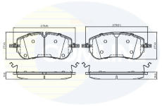 Sada brzdových platničiek kotúčovej brzdy COMLINE CBP33973