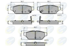 Sada brzdových platničiek kotúčovej brzdy COMLINE CBP3405