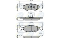 Sada brzdových platničiek kotúčovej brzdy COMLINE CBP3444