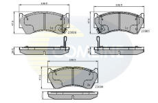 Sada brzdových platničiek kotúčovej brzdy COMLINE CBP3449