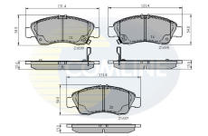 Sada brzdových platničiek kotúčovej brzdy COMLINE CBP3556