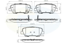 Sada brzdových platničiek kotúčovej brzdy COMLINE CBP36009