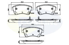 Sada brzdových platničiek kotúčovej brzdy COMLINE CBP36047