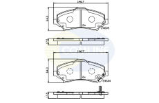 Sada brzdových platničiek kotúčovej brzdy COMLINE CBP36066