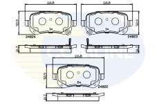 Sada brzdových platničiek kotúčovej brzdy COMLINE CBP36067