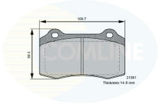 Sada brzdových platničiek kotúčovej brzdy COMLINE CBP36089