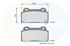 Sada brzdových platničiek kotúčovej brzdy COMLINE CBP36090