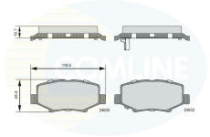 Sada brzdových platničiek kotúčovej brzdy COMLINE CBP36091