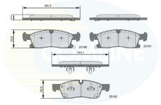 Sada brzdových platničiek kotúčovej brzdy COMLINE CBP36096