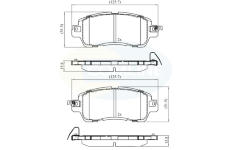 Sada brzdových platničiek kotúčovej brzdy COMLINE CBP36115