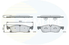 Sada brzdových platničiek kotúčovej brzdy COMLINE CBP36133