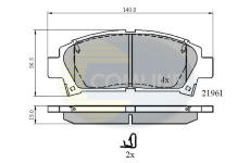 Sada brzdových platničiek kotúčovej brzdy COMLINE CBP3713