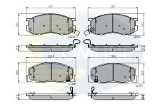 Sada brzdových platničiek kotúčovej brzdy COMLINE CBP3745