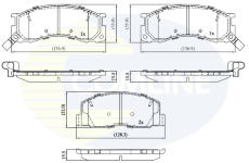 Sada brzdových platničiek kotúčovej brzdy COMLINE CBP3746