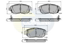 Sada brzdových platničiek kotúčovej brzdy COMLINE CBP3789