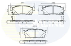 Sada brzdových platničiek kotúčovej brzdy COMLINE CBP3793