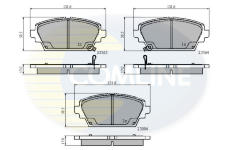Sada brzdových platničiek kotúčovej brzdy COMLINE CBP3802