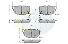 Sada brzdových platničiek kotúčovej brzdy COMLINE CBP3805