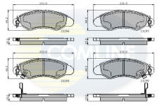 Sada brzdových platničiek kotúčovej brzdy COMLINE CBP3814