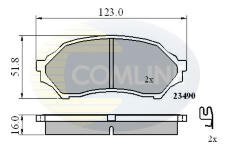 Sada brzdových platničiek kotúčovej brzdy COMLINE CBP3817