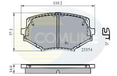 Sada brzdových platničiek kotúčovej brzdy COMLINE CBP3820