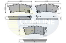 Sada brzdových platničiek kotúčovej brzdy COMLINE CBP3823