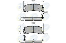 Sada brzdových platničiek kotúčovej brzdy COMLINE CBP3864