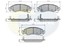 Sada brzdových platničiek kotúčovej brzdy COMLINE CBP3893