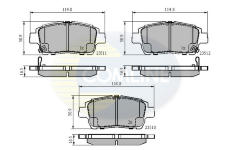 Sada brzdových platničiek kotúčovej brzdy COMLINE CBP3901